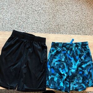 Cat & Jack Black Shorts and Blue Athletic Camo Shorts